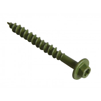 ForgeFix Torxfast Hex Head Timber Fixing Screws Green 65mm Box 50