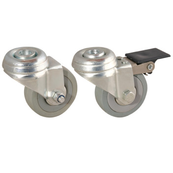 100MM SWIVEL CASTOR BOLT HOLE-GREY