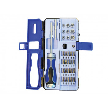 Faithfull Ratchet Screwdriver & Socket Set, 33 Piece