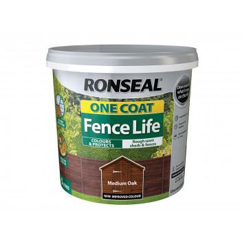 Ronseal One Coat Fence Life Medium Oak 5 litre