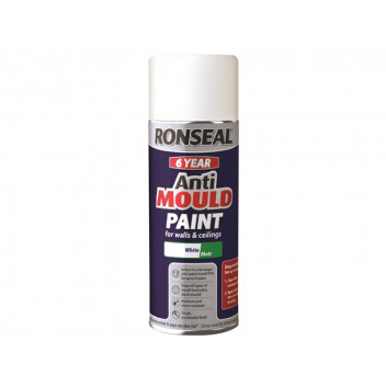 Ronseal 6 Year Anti Mould Aerosol White Matt 400ml