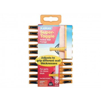 Plasplugs Super Toggle Fixings Pack 20