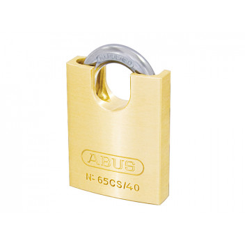 ABUS Mechanical 65CS/40mm Brass Padlock Closed Shackle Carded