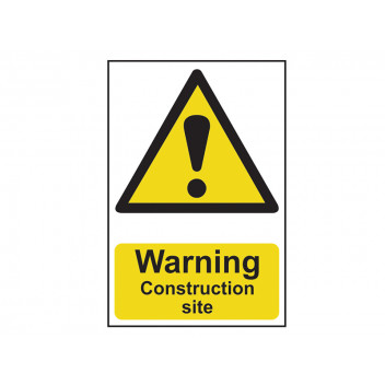 Scan Warning Construction Site - PVC 200 x 300mm