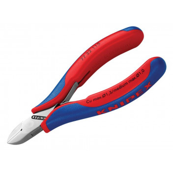 Knipex Electronic Diagonal Cut Pliers - Round Non Bevelled 115mm