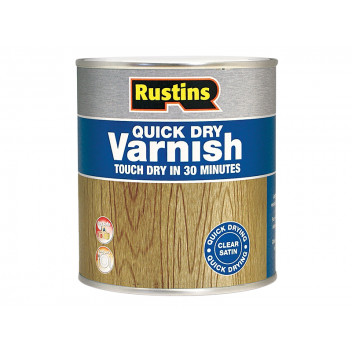 Rustins Quick Dry Varnish Satin Mahogany 500ml