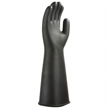 A802 Heavyweight Latex Rubber Gauntlet Black XL