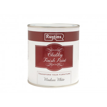 Rustins Chalky Finish Paint Windsor White 500ml