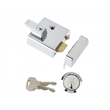 Yale Locks P2 Double Security Nightlatch 40mm Backset Chrome Finish Visi