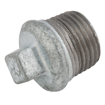 1/2\" BSPT BEADED HOLLOW PLUG GALVANISED