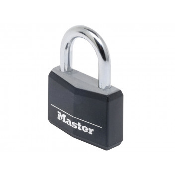 Master Lock Aluminium Black Vinyl Cover 50mm Padlock 4-Pin