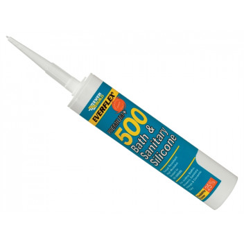 Everbuild 500 Bath & Sanitary Silicone Sealant Sandstone 290ml