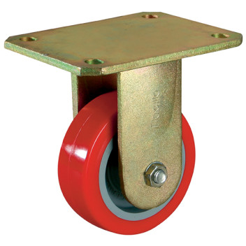 100MM FIXED CASTOR PLATE FTG. POLY