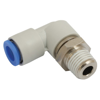 1/4\"BSPT x 6mm OD Rotary Male Stud Elbow Vacuum