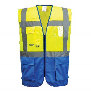 C476 Warsaw Executive Vest Yellow/Royal XL