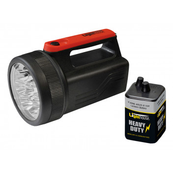 Lighthouse High-Performance 8 LED Spotlight with 6V Battery