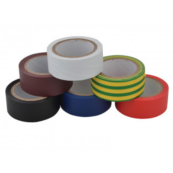 Unibond Electrical Tape (6 Colour Pack) 19mm x 3.5m