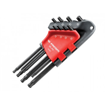 Facom Long Metric Head TORX Hex Key Set of 8 (TX10-TX45)