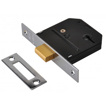 UNION ES-DL Essentials 3 Lever Mortice Deadlock Chrome 79mm 3in Visi