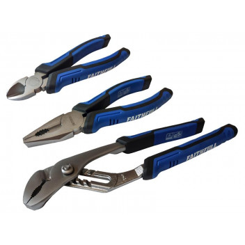 Faithfull Soft Grip Pliers Set, 3 Piece