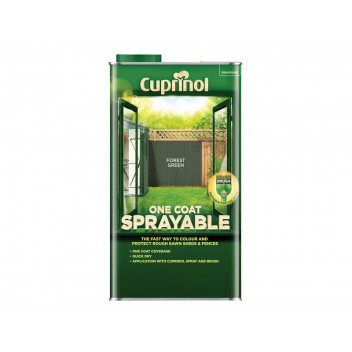 Cuprinol One Coat Sprayable Fence Treatment Forest Green 5 litre