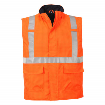 S776 Bizflame Rain Hi-Vis Antistatic FR Bodywarmer Orange XL