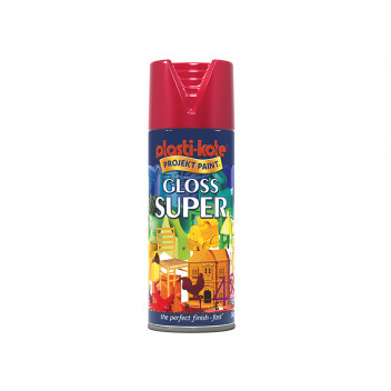 PlastiKote Gloss Super Spray Bright Red 400ml