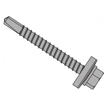 TechFast Roofing Sheet to Steel Hex Screw & Washer No.3 Tip 5.5 x 70mm Box 100