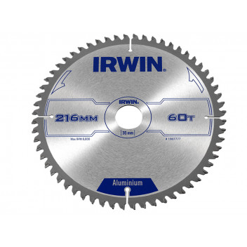 IRWIN Professional Aluminium Circular Saw Blade 216 x 30mm x 60T TCG
