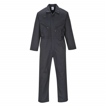 C813 Liverpool Zip Coverall Black Tall XL