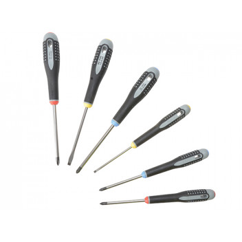 Bahco BE-9886 ERGO Screwdriver Set, 6 Piece SL/PH/PZ