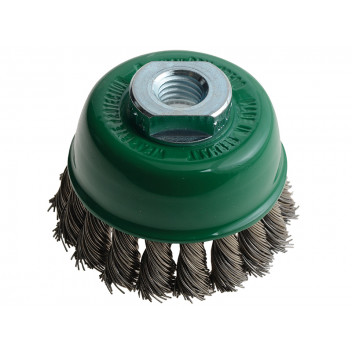 Lessmann Knot Cup Brush 65mm M14x2.0, 0.50 Stainless Steel Wire