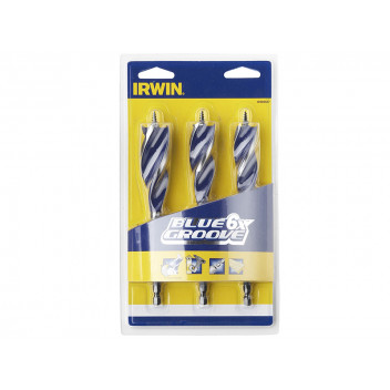 IRWIN Blue Groove 6X Wood Drill Bit Set, 3 Piece 20-25mm