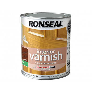 Ronseal Interior Varnish Quick Dry Matt Dark Oak 250ml