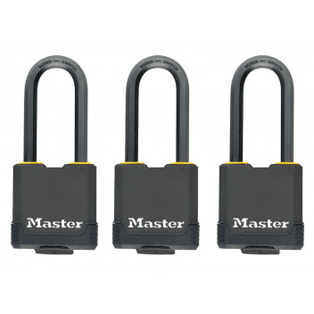Master Lock Excell Weather Tough 45mm Padlock 4-Pin- Keyed Alike x 3