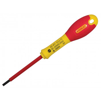 Stanley Tools FatMax VDE Insulated Screwdriver Parallel Tip 2.5 x 50mm