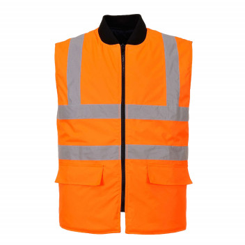 S469 Hi-Vis Reversible Bodywarmer Orange XXL