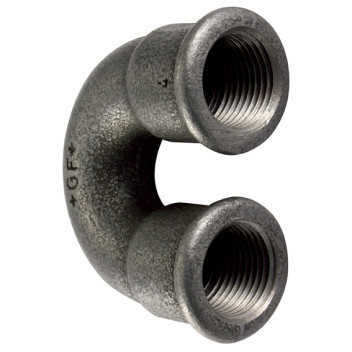 3/4\" BSPP FEM 180 DEG BEND BLACK GF60