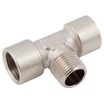 3/8\" BSPT Male x 3/8\" BSPP Female Equal Tee