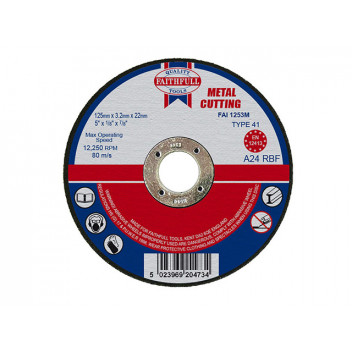 Faithfull Metal Cut Off Disc 125 x 3.2 x 22.23mm