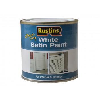 Rustins Quick Dry White Satin Paint 250ml