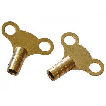 Faithfull Radiator Keys - Brass (Pack of 2)