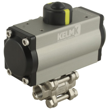 1/2\" BSPP SS 3 PC SA ALUM ACTU B.VALVE