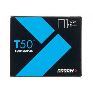 Arrow T50 Staples 12mm (1/2in) Pack 5000 (4 x 1250)
