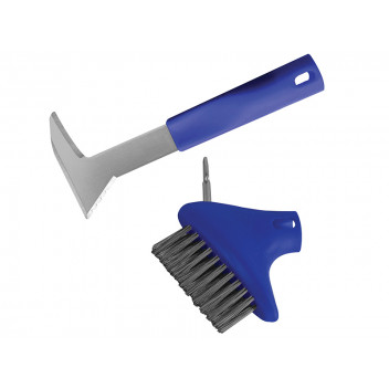 Faithfull Auto-Lock Patio Steel Brush & Weeder