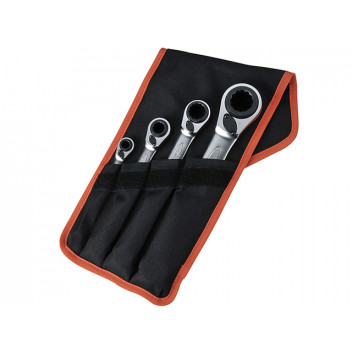 Bahco S4RM Series Reversible Ratchet Spanner Set, 4 Piece