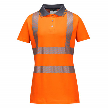 LW72 Ladies Pro Polo Shirt Orange Small