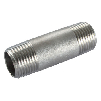 2\" BSPT MALE BARREL NIPPLE 100MM 316