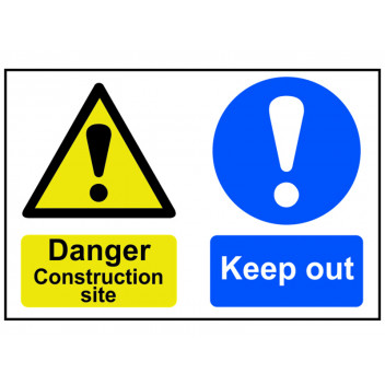 Scan Danger Construction Site Keep Out - PVC 600 x 400mm