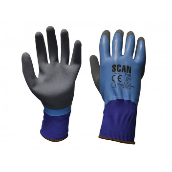 Scan Waterproof Latex Gloves - XL (Size 10)